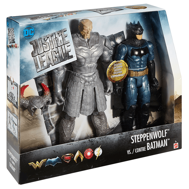 Liga de la Justicia Steppenwolf vs Batman Paquete de 2 figur