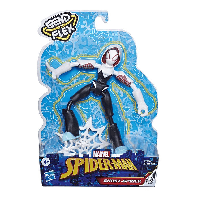 Figura de acción de SpiderMan Marvel Bend and Flex GhostSpid