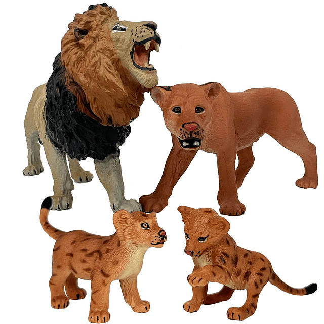 Lion Family Toys para niños, figuras de juguete de animales