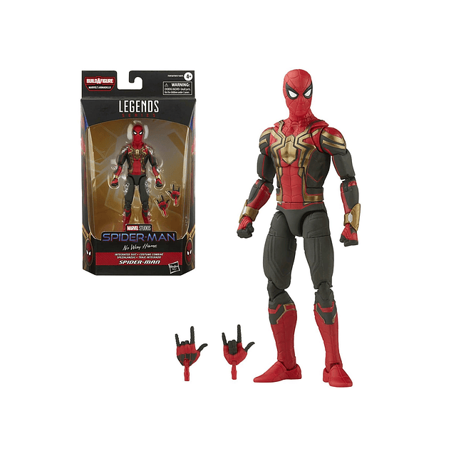 SpiderMan Marvel Legends Series Traje integrado Figura de ac