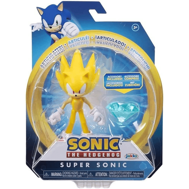 Sonic the Hedgehog Figura de acción Super Sonic de 4 pulgada