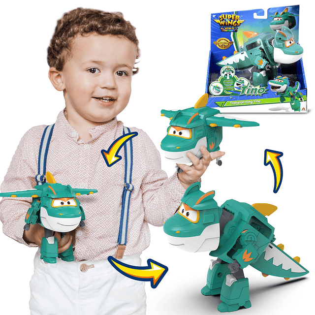 Transformer Toys 5 en Dinosaur Toys Tino Transforming Airpla