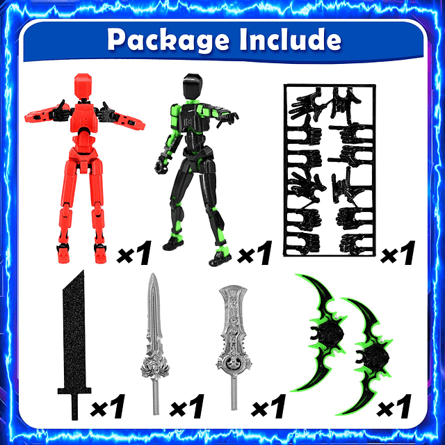 Figura de acción T13: robot simulado 13 con múltiples articu