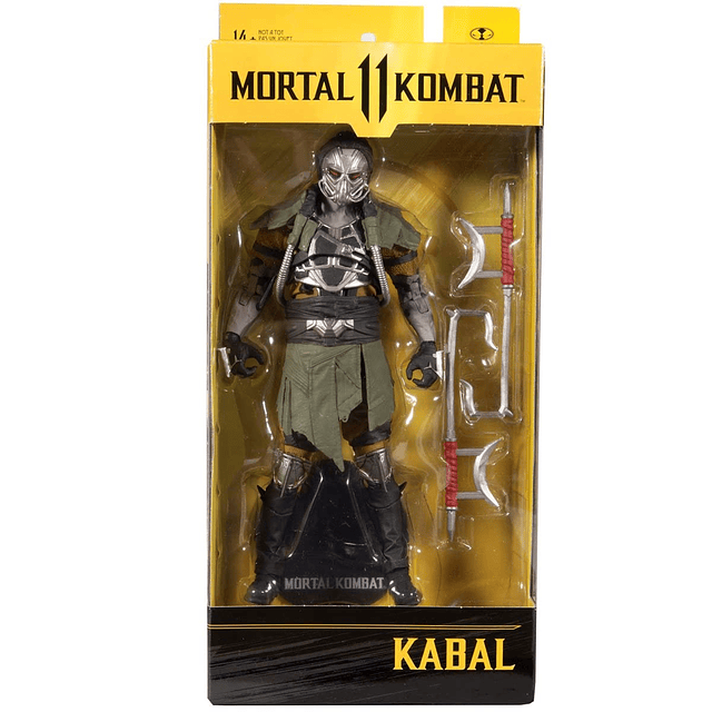 Mortal Kombat Kabal: Figura de acción de piel enganchada de