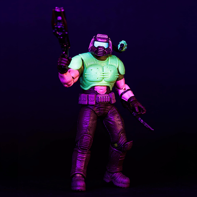 Doom Slayer Classic Glow in The Dark Edition, figura de acci