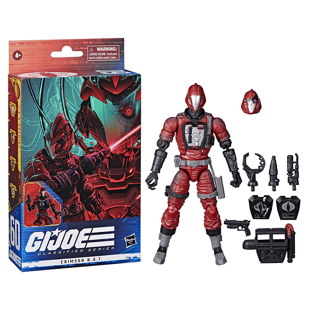 G. I. Joe Serie clasificada Crimson B.A.T. Figura de acción,