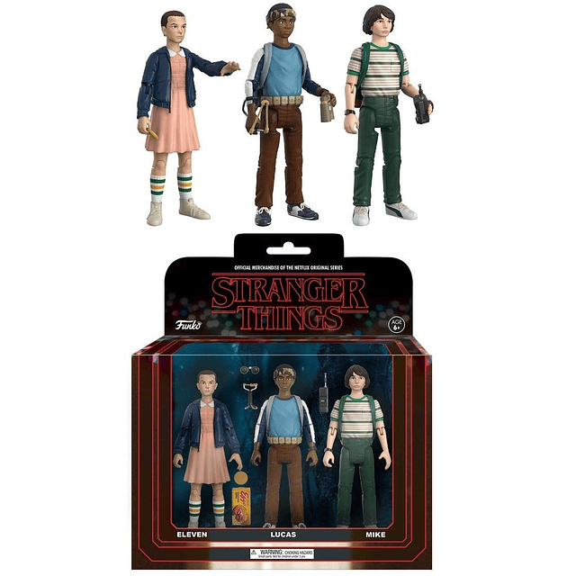 Figura de acción : Stranger Things 3Pk Pack 1 Figuras de acc