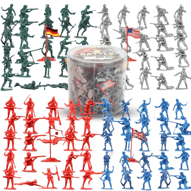 Juego de 200 figuras de acción militares de soldados de jugu