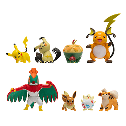 Paquete de 8 figuras de batalla Pokémon Incluye Pikachu, Eev