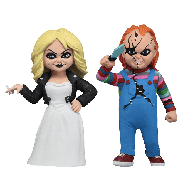 Paquete de 2 figuras de acción Toony Terrors, Chucky y Tiffa