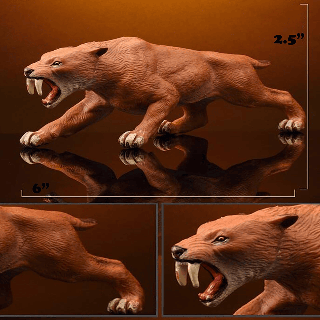 Smilodon Ancient Creatures Figuras de modelos de animales, t