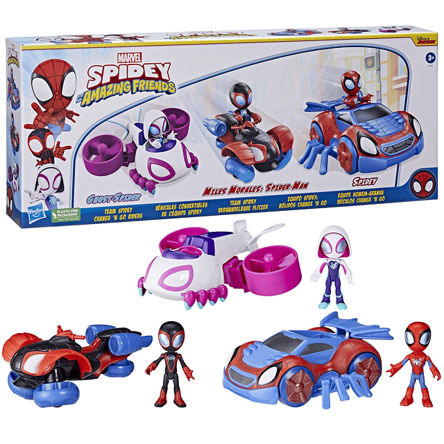 Spidey and His Amazing Friends Team Spidey Change 'N Go Ride