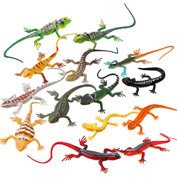 24 Piezas Lagarto de Juguete Modelo Artificial Reptil Lagart