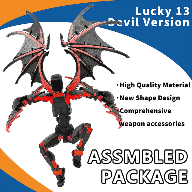 T13 Figura de acción ya ensamblada, Devil Wings Titan 13 Fig