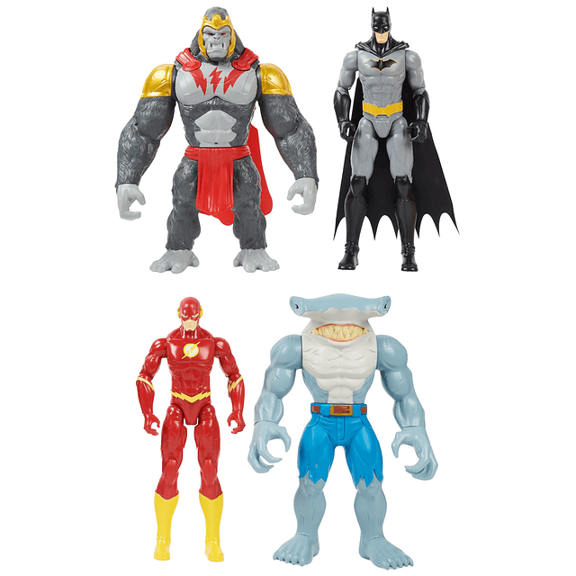 , Batman vs. Gorilla Grodd, paquete de 4 figuras de acción d