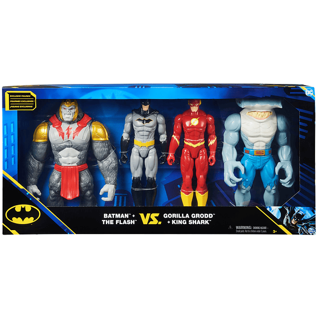 , Batman vs. Gorilla Grodd, paquete de 4 figuras de acción d