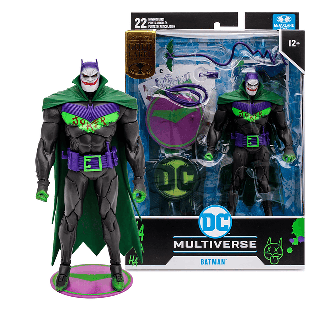 DC Multiverse Batman White Knight Jokerizado, figura de acci