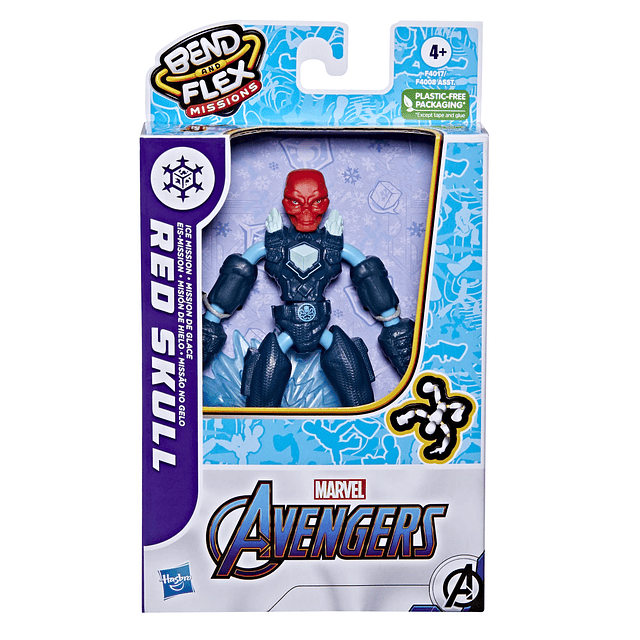 Figura de acción de Marvel Bend and Flex Missions Red Skull