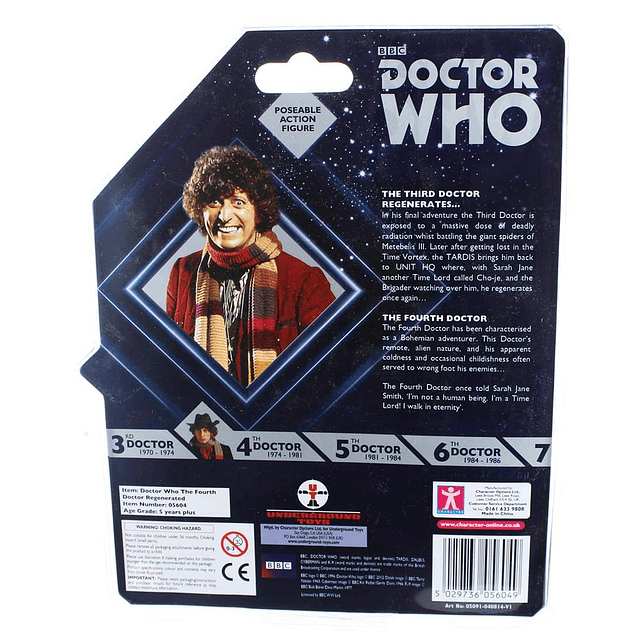 Doctor Who Cuarto Doctor Regenerado Figura de acción de 5"