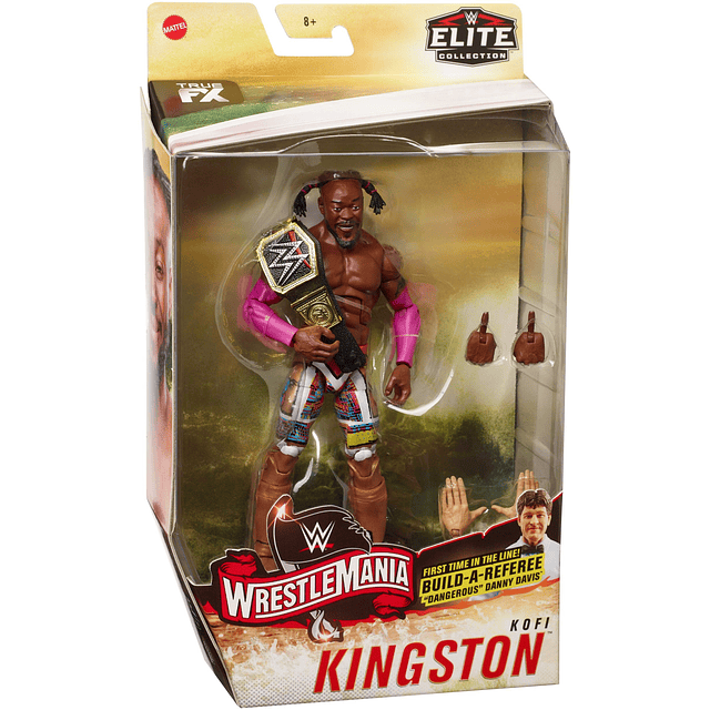 Figura de acción Kofi Kingston Elite Collection Wrestlemania