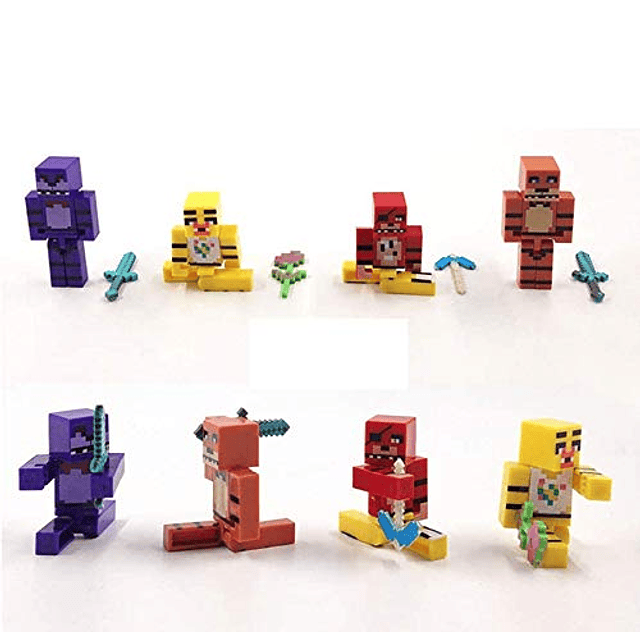 Figuras de acción FNAF Mini estatuilla juguetes 8 unids/set