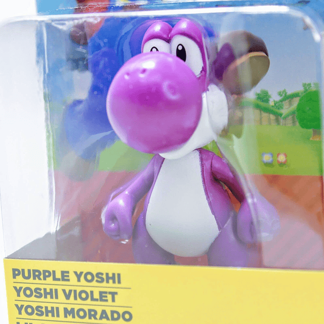 Mini figura de acción de de 2,5 pulgadas Yoshi morado El emb