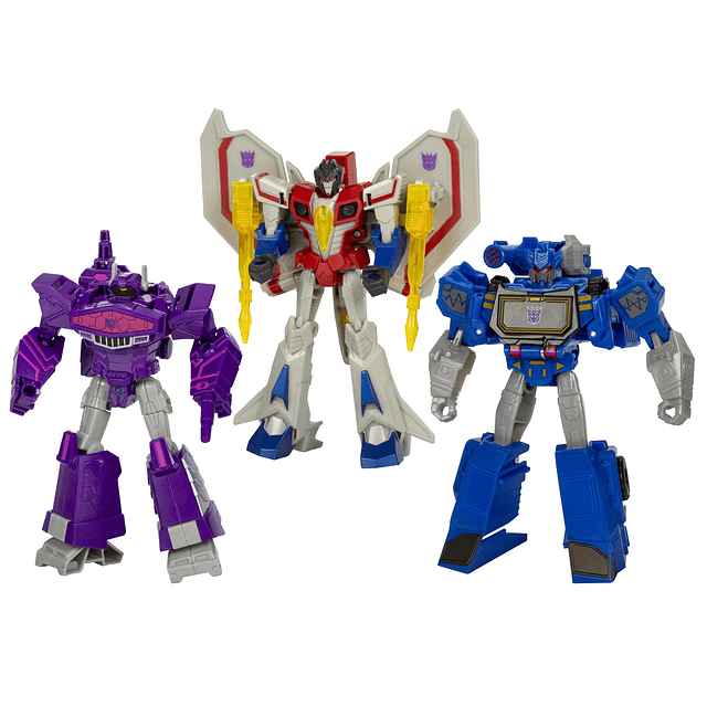 Decepticon Commander, paquete de 3 figuras de acción de robo