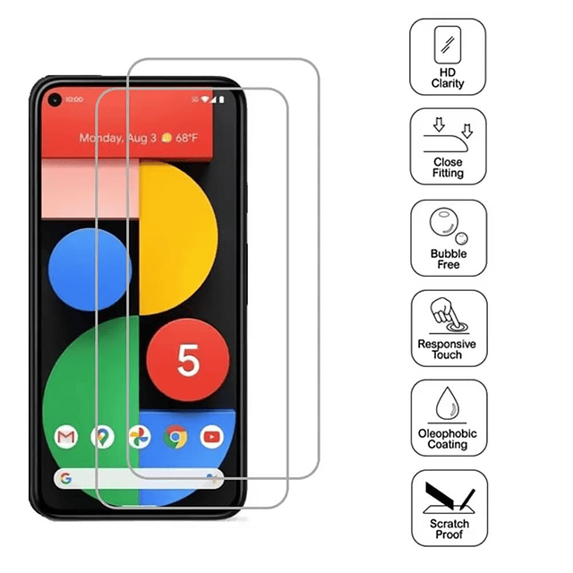 Protector de pantalla de vidrio templado para Google Pixel 5