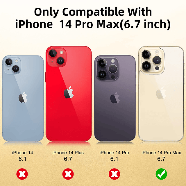 3 unidades Protector de pantalla para iPhone 14 Pro Max, iPh