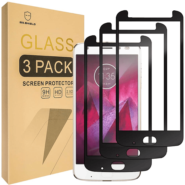 3-PACK Diseñado para Motorola Moto Z2 Force Edition Vidrio t