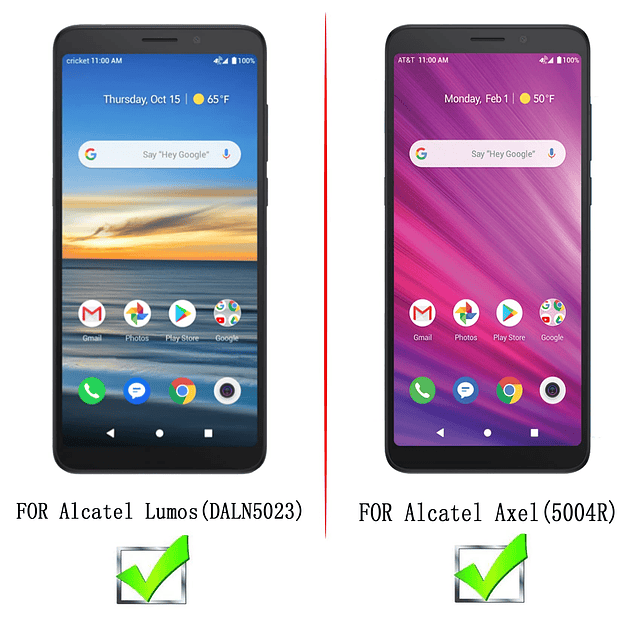 2 unidades compatible con Alcatel LumosDALN5023 / Alcatel Ax