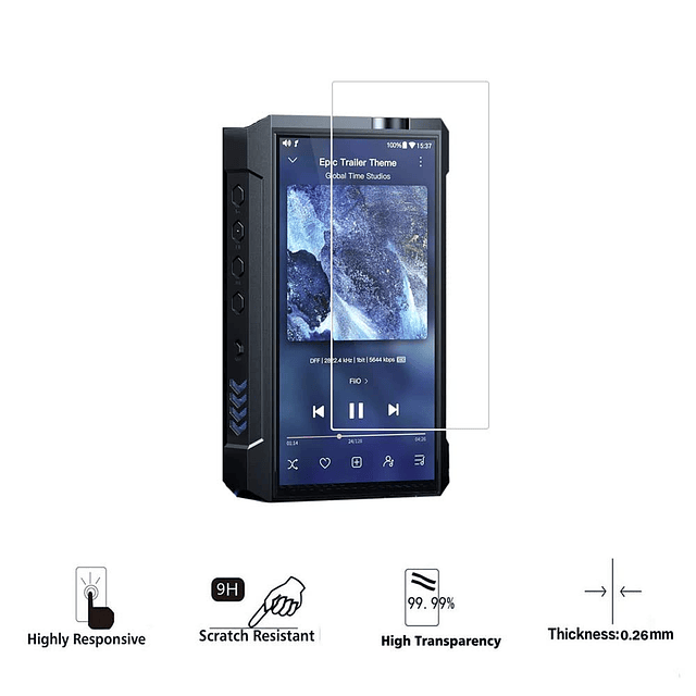 Protector de Pantalla Compatible con FiiO M17, Película Prot