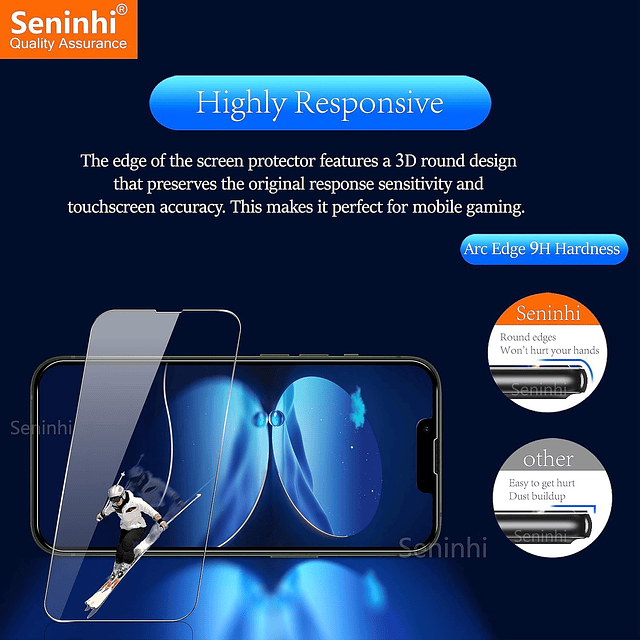 Seninhi 1+1+2Pack para iPhone 14 6.1inch Protector de pantal