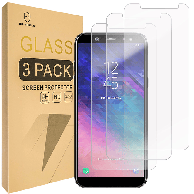 3-PACK Diseñado para Samsung Galaxy A6 vidrio templado Prote