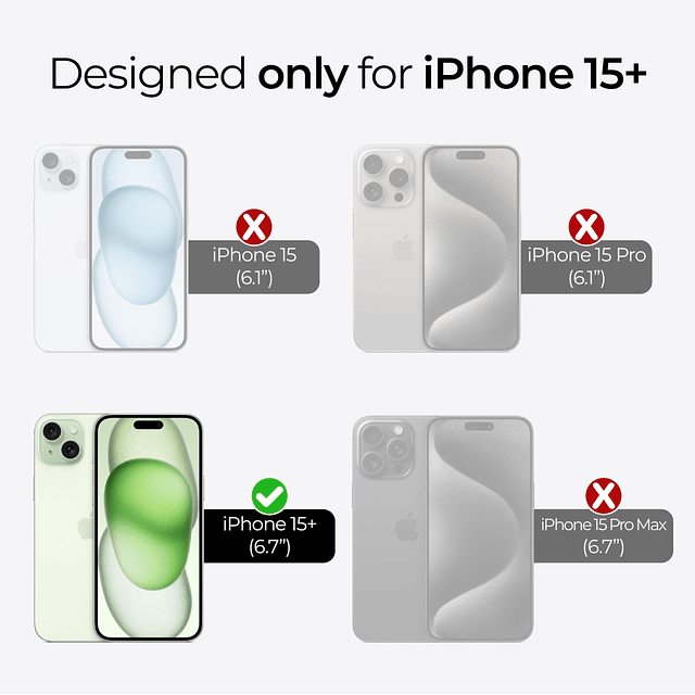 Protector de pantalla de vidrio para iPhone 15 Plus + protec