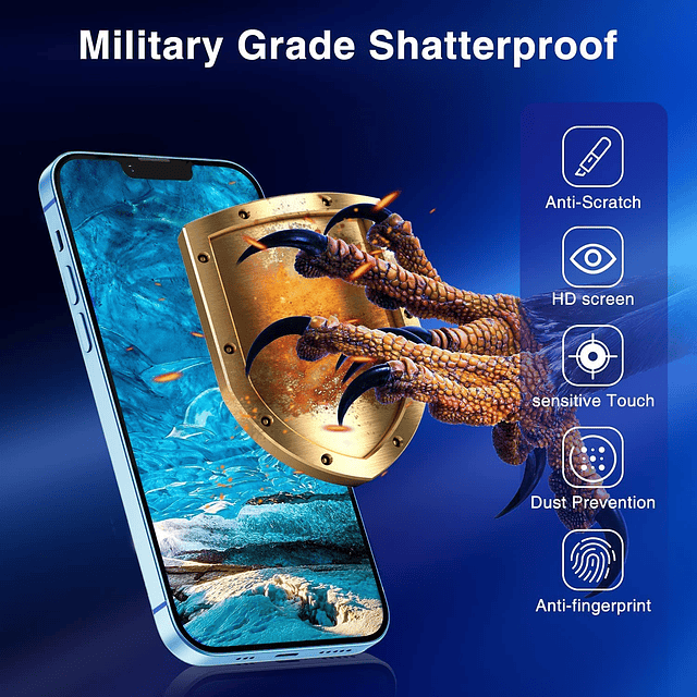 Protector de pantalla compatible con iPhone 13 pro max 6,7",