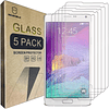 5-PACK Diseñado para Samsung Galaxy Note 4 Vidrio Templado P