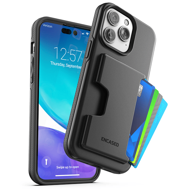 Funda protectora tipo billetera diseñada para iPhone 14 PRO