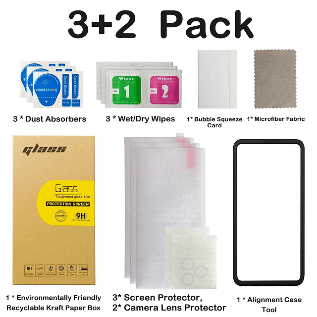 Paquete de 3 protectores de pantalla para iPhone 13 Pro Max