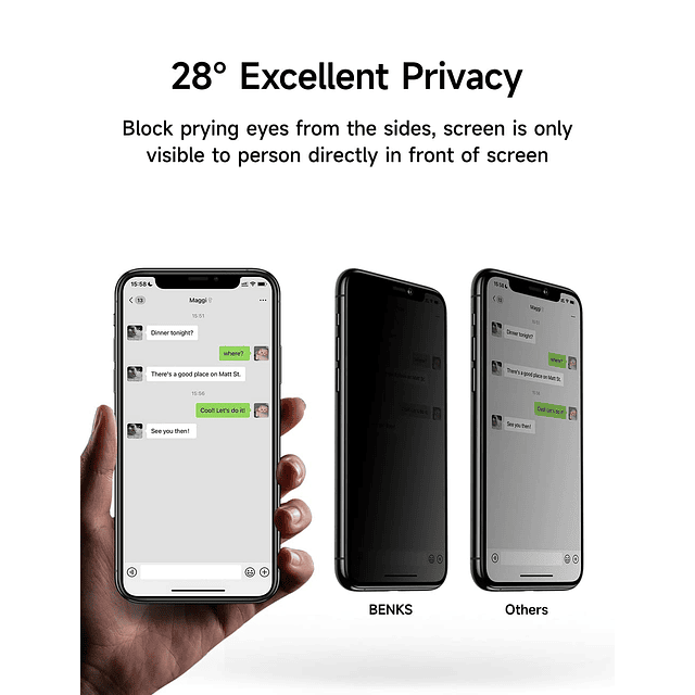 Paquete de 2 protectores de pantalla de privacidad para iPho