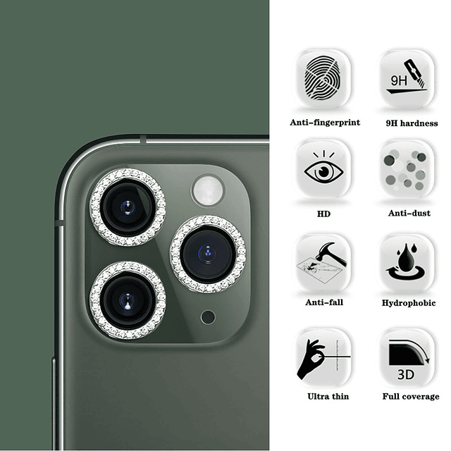 SVIBEE Protector de lente de cámara para iPhone 11 Pro/11 Pr