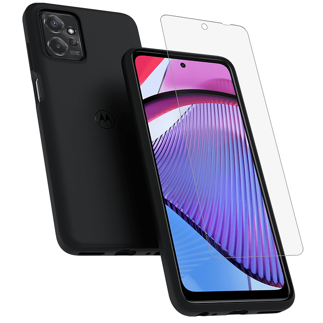 Moto G Power 5G 2023 Paquete de funda protectora suave negra