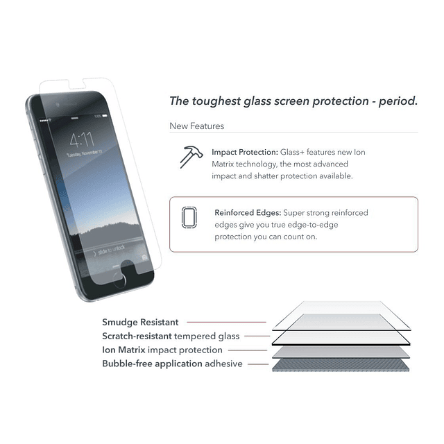 Protector de pantalla InvisibleShield Glass+, compatible con