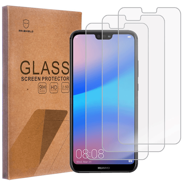 3-PACK Diseñado para Huawei P20 Lite Vidrio Templado Protect