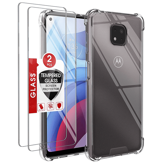 Funda transparente para Motorola Moto G Power 2021 con 2 pro