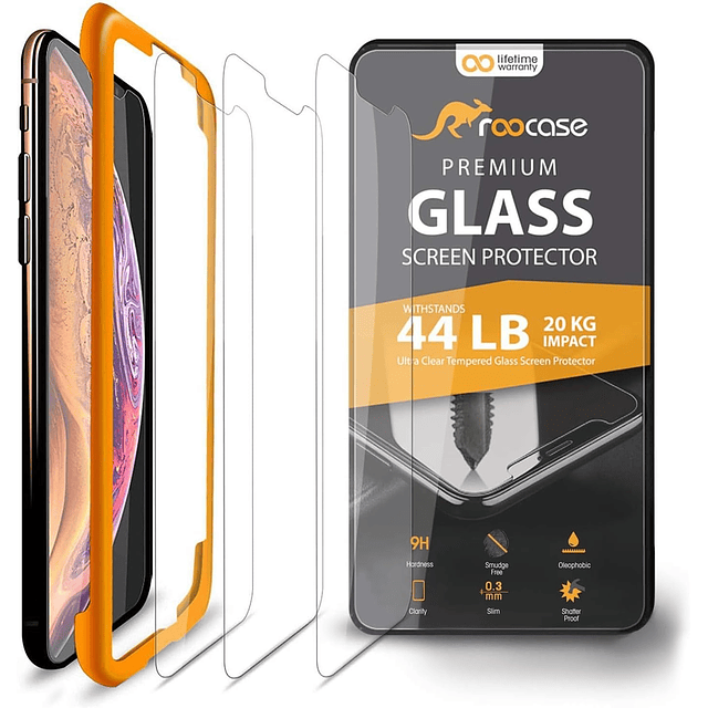 ROOCASE Paquete de 3 protectores de pantalla para iPhone 11