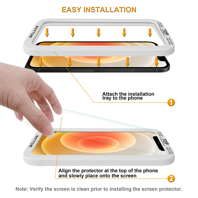 paquete de 2 diseñado para iPhone 12 y iPhone 12 Pro 6,1 pul