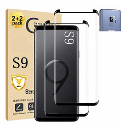 Protector de pantalla Galaxy S9 Paquete de 2+2 Protector de