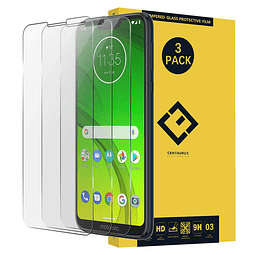 Protector de pantalla para Moto G7 Power paquete de 3 sin bu