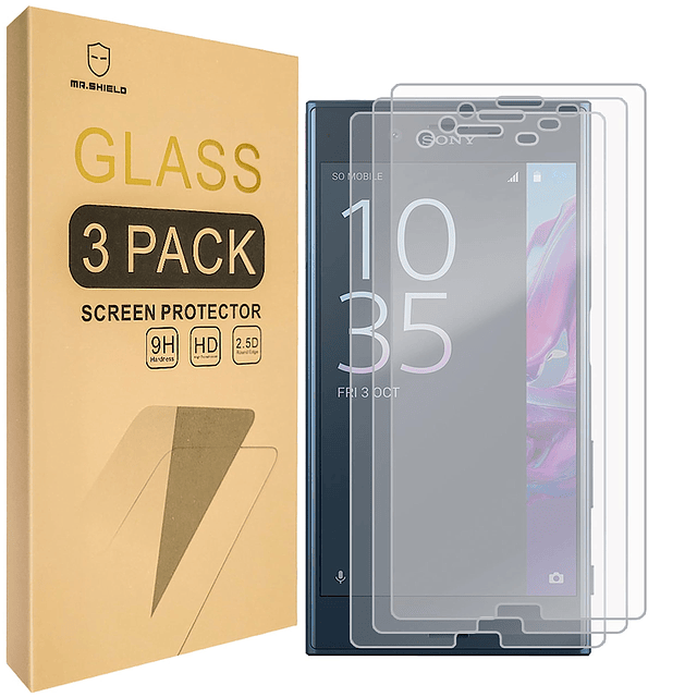 3-PACK Diseñado para Sony Xperia XZ Vidrio Templado Protecto